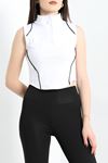 Sıfır Kol Crop Body Beyaz - 70522.1855.