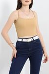 İp Askı Crop Atlet Sütlükahve - 41348.1595.
