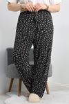 Büyük Beden Poliviskon Pijama Altı Siyah3 - 41303.1048.