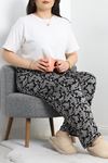 Büyük Beden Poliviskon Pijama Altı Siyah2 - 41303.1048.