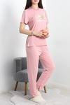 Viskon Pijama Takımı Gülkurusu - 50562.1961.