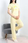 Desenli Pijama Takımı Sarı2 - 130.1287.