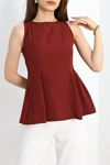 Kloş Kesim Bluz Bordo - 70432.1949.
