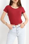 Havuz Yaka Bluz Bordo - 251500.1019.