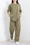 Oversize İki İplik Wortex Takım Haki - 80303.1878.