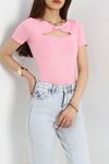 Yaka Pencereli Body Pembe - 70615.1019.
