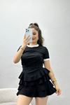 Bisiklet Yaka Crop Body Siyah - 70632.1019.