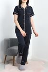 Düğmeli Süprem Pijama Takımı Koyulaci - 41830.1048.