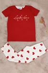 5-12 Yaş Milan Baskılı Pijama Takımı Beyazkırmızı - 50726.1048.