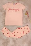 5-12 Yaş Milan Baskılı Pijama Takımı Somon - 50726.1048.