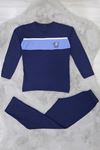 10-16 Yaş Garnili Erkek Çocuk Pijama Takımı Lacimavi - 50715.1838.