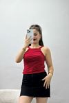 Çift İp Askılı Bluz Kırmızı - 70457.1949.