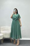 Kruvaze Şifon Elbise Mint - 5125.1322.