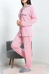 Viskon Düğmeli Pijama Takımı Pembe - 50729.1950.