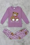 5-12 Yaş Penye Çocuk Pijama Takımı Koyulila - 50714.2028.