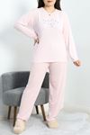 Viskon Büyük Beden Pijama Takımı Pudra - 50727.1049.