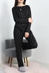 Pegasus Alt Üst Aynı Pijama Takımı Siyahpuanlı - 50749.1048.