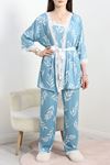 Pegasus Üçlü Pijama Takımı Turkuaz - 66666.1287.