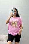 Baskılı Viskon Bluz Pembe - 70641.2032.