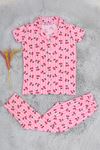 5-12 Yaş Milan Düğmeli Pijama Takımı Pembekiraz - 50713.1048.