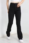 Power Likra İspanyol  Kot Pantolon Siyah - 70171.2001.