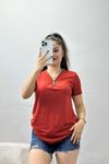 Fermuarlı Bluz Kiremit - 20938.599.