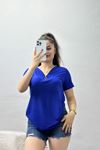 Fermuarlı Bluz Saks - 20938.599.