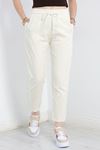 Gabardin Lastikli Kot Pantolon Krem - 31137.1184.