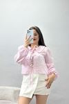 Bağcıklı Bluz Pembe - 70435.1934.