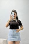 Leopar Yaka Bluz Kahve - 90341.1567.