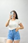 Oval Yaka Kaşkorse Body Beyaz - 3840.1595.