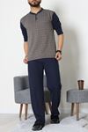 Süprem Jakarlı Erkek Pijama Takımı Vizon - 70888.1838.