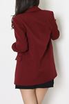 Leopar Astarlı Blazer Ceket Bordo1 - 51500.1355.