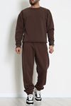 3 İplik Şardonlu Erkek Eşofman Takımı Kahve - 42612.1878.