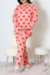 Ring Viskon Büyük Beden Pijama Takımı Somonpembe - 52202.1961.