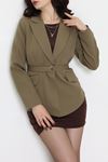 Dabıl Kumaş Astarlı Blazer Ceket Haki - 2148.1991.