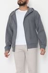 Selanik Kumaş Kapşonlu Erkek Sweat Füme - 42799.1567.