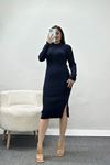 Balıkçı Yaka Triko Elbise Lacivert - 4025.2043.