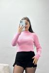 Yarım Balıkçı Yaka Triko Pembe - 4049.2043.