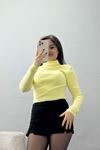 Balıkçı Yaka Triko Sarı - 4008.2043.