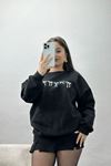 3 İplik Baskılı Sweat Siyahekru - 42243.1878.
