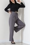 Dabıl Kumaş Beli Bağcıklı Pantolon Antrasit - 51615.683.