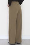 Dabıl Kumaş Beli Lastikli Palazzo Pantolon Haki - 51063.1991.