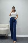 Wide Leg Kot Pantolon Lacivert - 31641.2059.