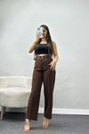 Kemerli Palazzo Pantolon Kahve - 24194.1397.