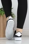 Kadın Kalın Taban Günlük Ayakkabı Siyah Beyaz1
