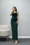 Kalın Askılı Sandy Elbise Zümrüt - 70833.1949.