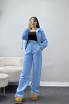 3 İplik Crop Palazzo Eşofman Takımı Bebemavi - 50914.1878.