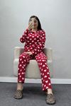 Sandy Alt Üst Aynı Pijama Takımı Bordo - 52166.1048.