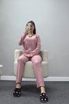 Fitilli İnterlok Kurdeleli Pijama Takımı Pembe - 70796.1048.